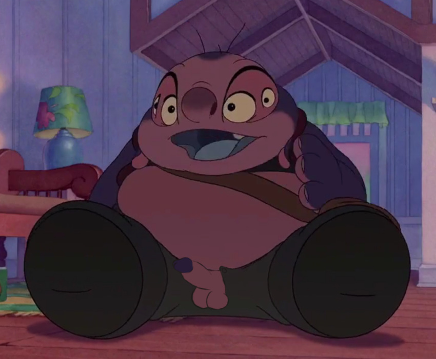 alien belly big_belly edit erection fat jumba_jookiba lavench lilo_and_stitch male male_only overweight penis screencap screenshot screenshot_edit solo