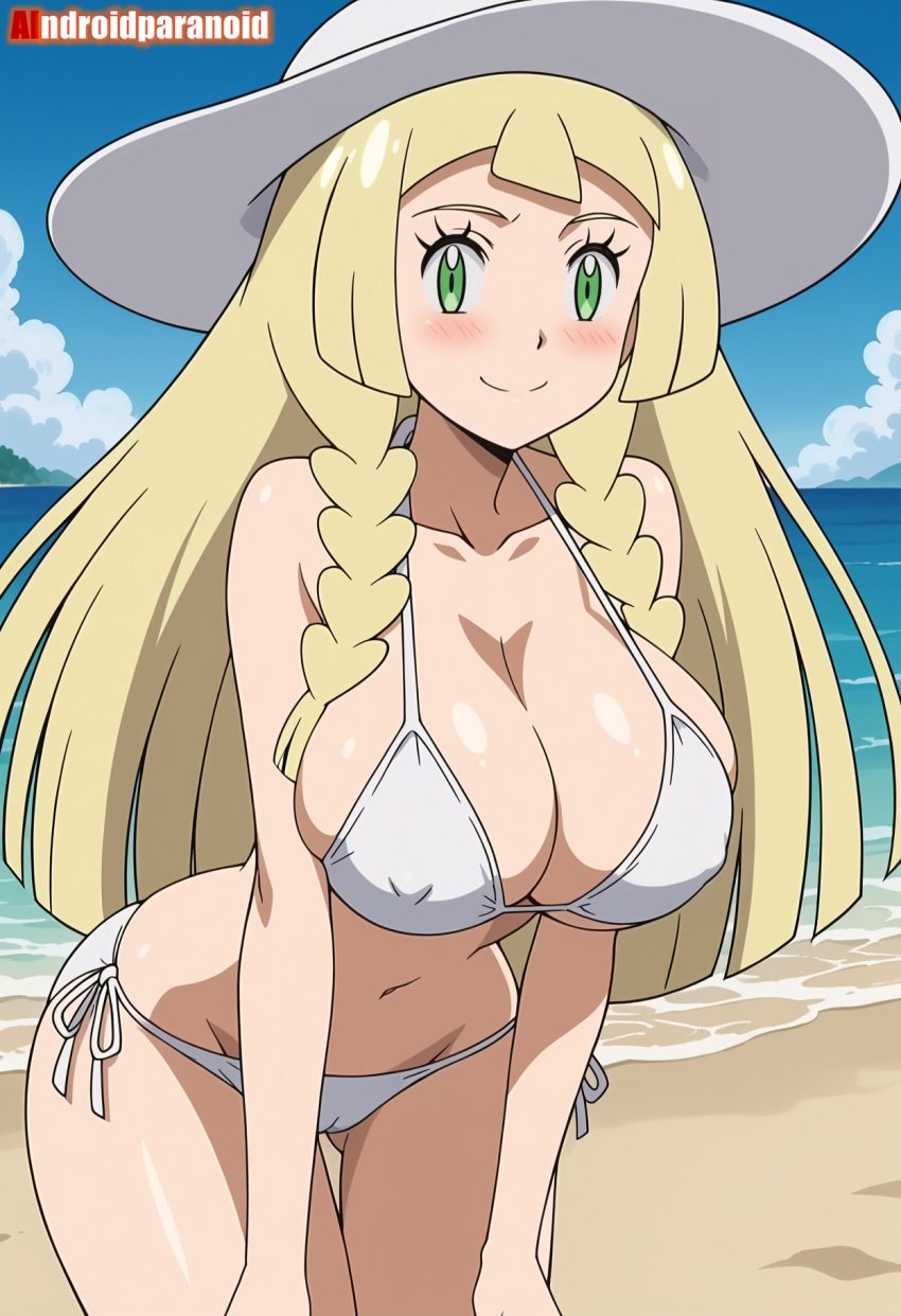1girls ai_generated aindroidparanoid ass big_ass big_breasts big_butt blonde_hair breasts busty curvy cute fat_ass female female_only hair hi_res hips huge_ass huge_breasts human large_ass large_breasts legs lillie_(pokemon) narrow_waist pokemon slim_waist swimsuit tagme thick_ass thick_thighs voluptuous waist wide_hips