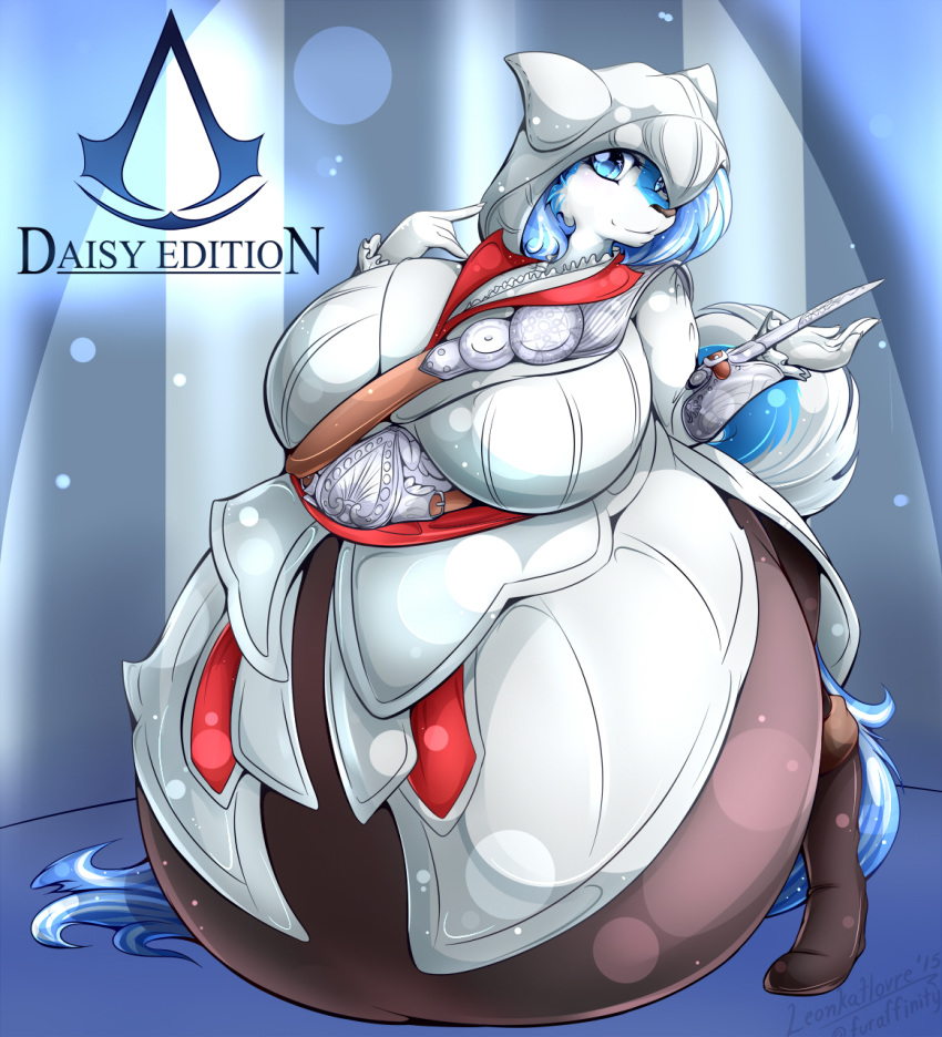 assassin's_creed_(series) big_belly big_breasts fur furry furry_only huge_belly inflation leonkatlovre ubisoft