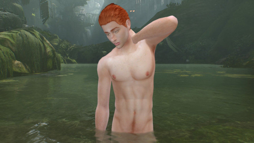 1boy 3d 3d_(artwork) cal_fan cal_kestis devious_desires deviousdesires jedi:_fallen_order kashyyyk male male_only orange_hair solo solo_male star_wars the_sims_4 uncensored