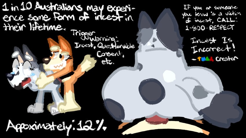 anal anal_sex ass ass ass_view australia_cattle_dog back_view baraag big_ass bingo bingo_heeler black_background blue_heeler bluey bluey_(series) booty bootylicious butt_view controversial controversy cousin cousin/cousin cousins dildo_in_ass dildo_inside female gyatt incest incest_(lore) incest_rape incestous_rape inkbunny ludo_animation_studio magistralverse magistralverse_(series) magistralverse_masterworks_media mr._magistral_malik mr._magistral_malik(artist) mr._magistral_malik(series) muffin muffin_heeler peg psa rape red_heeler spot spots strap-on strapon
