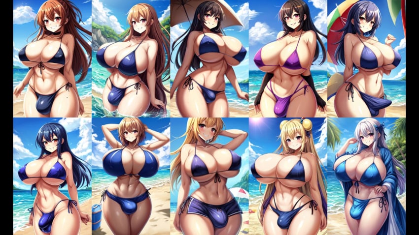 ai_generated erection_under_clothes futanari intersex multiple_girls perchance_ai