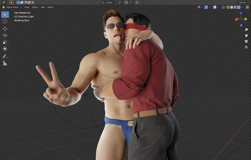 ahe_gao big_ass big_butt bubble_ass bubble_butt gay grabbing_ass hand_on_ass hand_on_butt huge_ass huge_butt hya_cynthartz jockstrap johnny_cage johnny_cage_(new_era) kenshi_takahashi male male_only mortal_kombat mortal_kombat_1_(2023) netherrealm_studios peace_sign round_ass round_butt sunglasses thick_ass thick_butt tongue_out