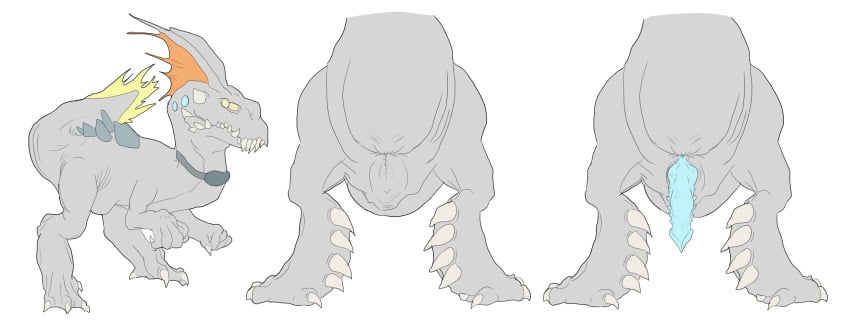 anthro anus araphre_(artist) ass borderlands_3 genitals hi_res male male_only maurice penis presenting presenting_hindquarters saurian_(disambiguation) slit solo