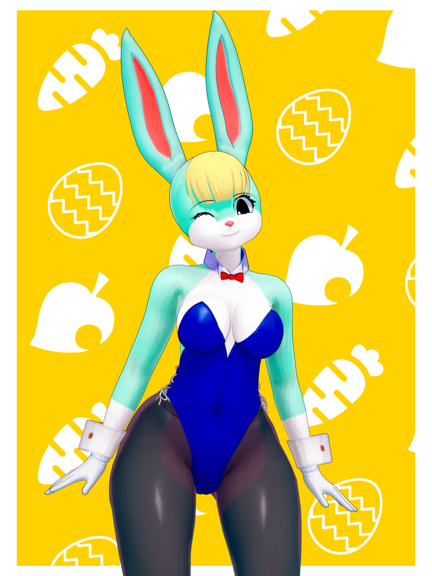 3d animal_crossing bunny bunny_ears bunny_girl bunny_tail bunnygirl bunnysuit koikatsu looking_at_viewer pattern_background render_007 rule63 rule_63 rule_63 sasha_(animal_crossing)