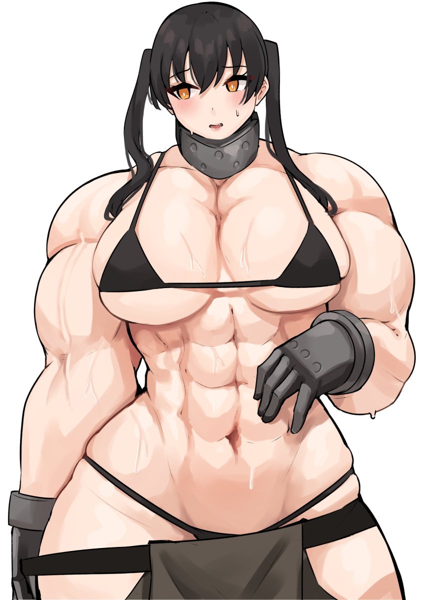 abs alternate_muscle_size en&#039;en_no_shouboutai enen_no_shouboutai fire_force hyper_muscles kotatsu_tamaki musctonk muscular muscular_female sweat
