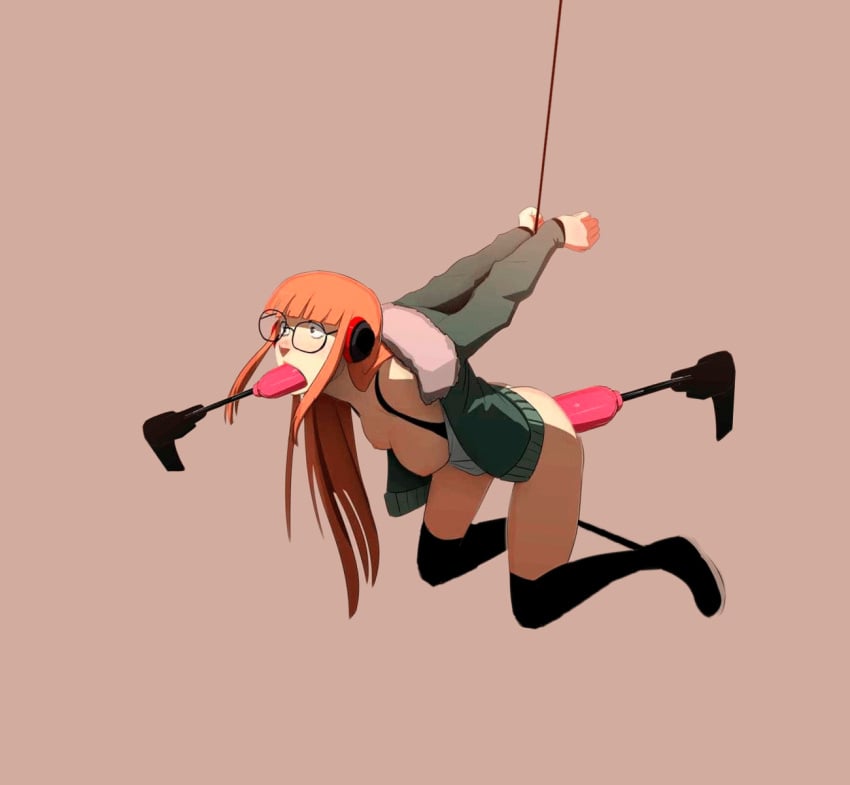 animated animated_image arms_behind_back atlus bondage bound female female_focus female_only femsub glasses human human_only live2d long_hair looking_up on_knees orange_hair persona persona_5 persona_5_royal sakura_futaba sillygirl sinner!_(sillygirl) solo solo_female solo_focus sucking