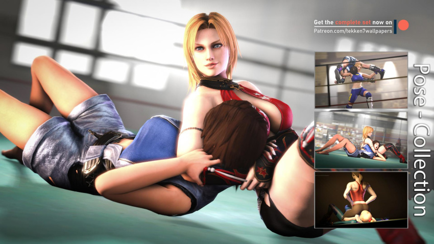 2020 3d 4girls asphyxiation ass blonde_hair brown_hair catfight cleavage dead_or_alive dead_or_alive_5 defeated facesitting female female_only femdom headlock highres kazama_asuka kinniku_buster metroid multiple_girls nintendo samus_aran short_hair sitting_on_face sports_bra tekken tekken7wallpapers tekken_7 tina_armstrong white_skin wii_fit_trainer wrestling yoga_pants yuri