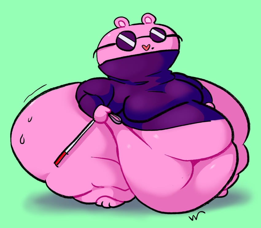 1boy 2024 anthro anthro_only bare_legs big_ass big_belly big_butt blind clothes clothing color colored digital_drawing_(artwork) digital_media_(artwork) elika-303 fat fat_ass fat_butt fat_man furry furry_male furry_only half-dressed half_naked happy_tree_friends hi_res high_resolution highres huge_ass huge_butt male male_only mammal man_boobs mole mole_(animal) mondo_media moobs morbidly_obese obese obese_male pink_fur round_glasses simple_background solo solo_male sunglasses sweat sweatdrop sweater the_mole_(htf) turtleneck white_cane