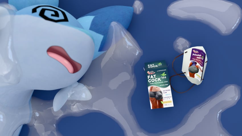 16:9 2025 3d 4k absurd_res belly blue_background blue_body blue_ears bodily_fluids box chillet container cum cum_on_body digital_media_(artwork) english_text feral genital_fluids hi_res lying male open_mouth pal_(species) palworld pocketpair simple_background solo spiral_eyes text tooeks white_belly widescreen