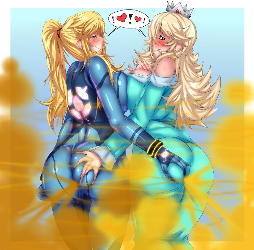 2girls ass big_butt blonde_hair blush bodysuit butt butt_grab butt_in_dress dress fart fart_cloud fart_everywhere fart_fetish farting gas gassy hearts lazei looking_down looking_pleasured mario_(series) metroid multiple_girls mutual_grabbing nintendo pleased pleasure_face plump_ass ponytail princess_rosalina samus_aran smell smelly smelly_butt smile super_smash_bros. super_smash_bros._for_nintendo_3ds_and_wii_u super_smash_bros._ultimate thick_thighs tight_clothing wide_hips yuri zero_suit