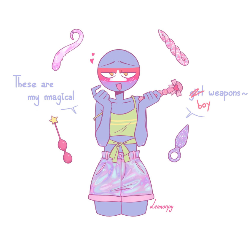 1boy blush buttplug cambodia cambodia_(countryhumans) countryhumans dildo femboy hentai lemonpy looking_at_viewer male porn sex_through_clothes sex_toy tentacle yellow_eyes