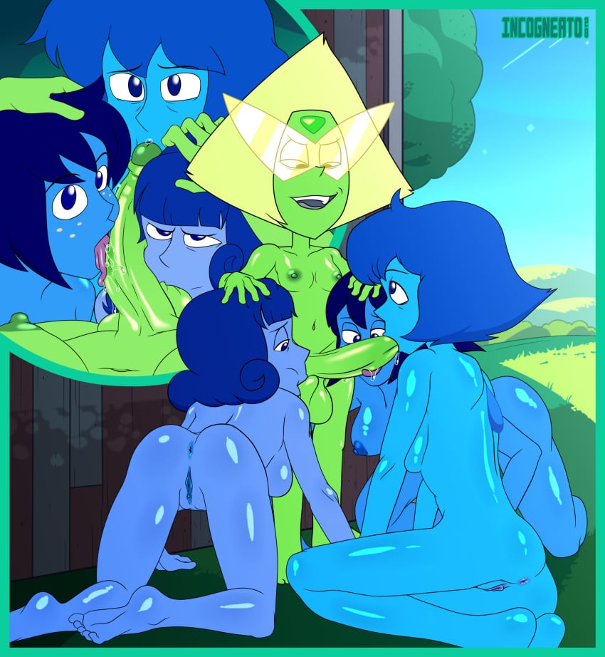 1futa 2020 3girls anus artist_name ball_sucking big_penis blue_hair blue_skin breasts cartoon_network cock_worship collaborative_fellatio fellatio femsub foursome freckles futa_on_female futadom futanari green_skin harem incogneato just_the_tip lapis_lazuli_(steven_universe) larger_female long_penis mean_lapis multiple_girls naked nice_lapis nipples nude oral outdoors peridot_(steven_universe) pimp pov size_difference small_dom_big_sub smaller_futanari steven_universe steven_universe_future teamwork testicles tongue vagina