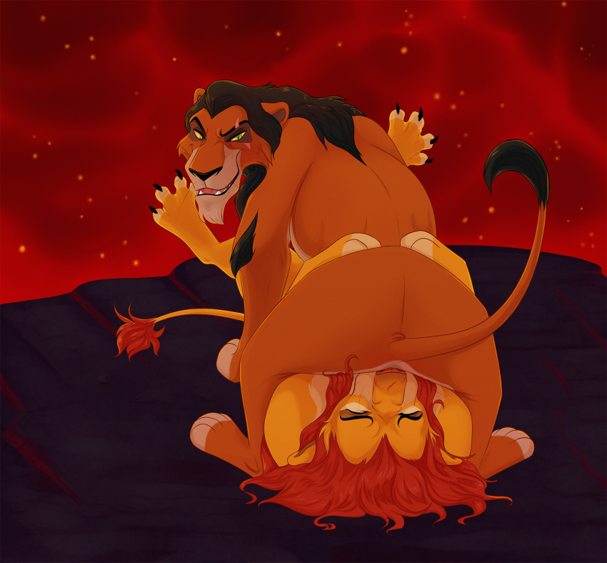 2boys anatomically_correct ass butt_sniffing defeat disney domination facesitting felid feral fight forced gay hi_res humiliation incest lion malaika4 male male/male male_only mammal musk pantherine scar_(the_lion_king) simba sniffing the_lion_king uncle_and_nephew yaoi