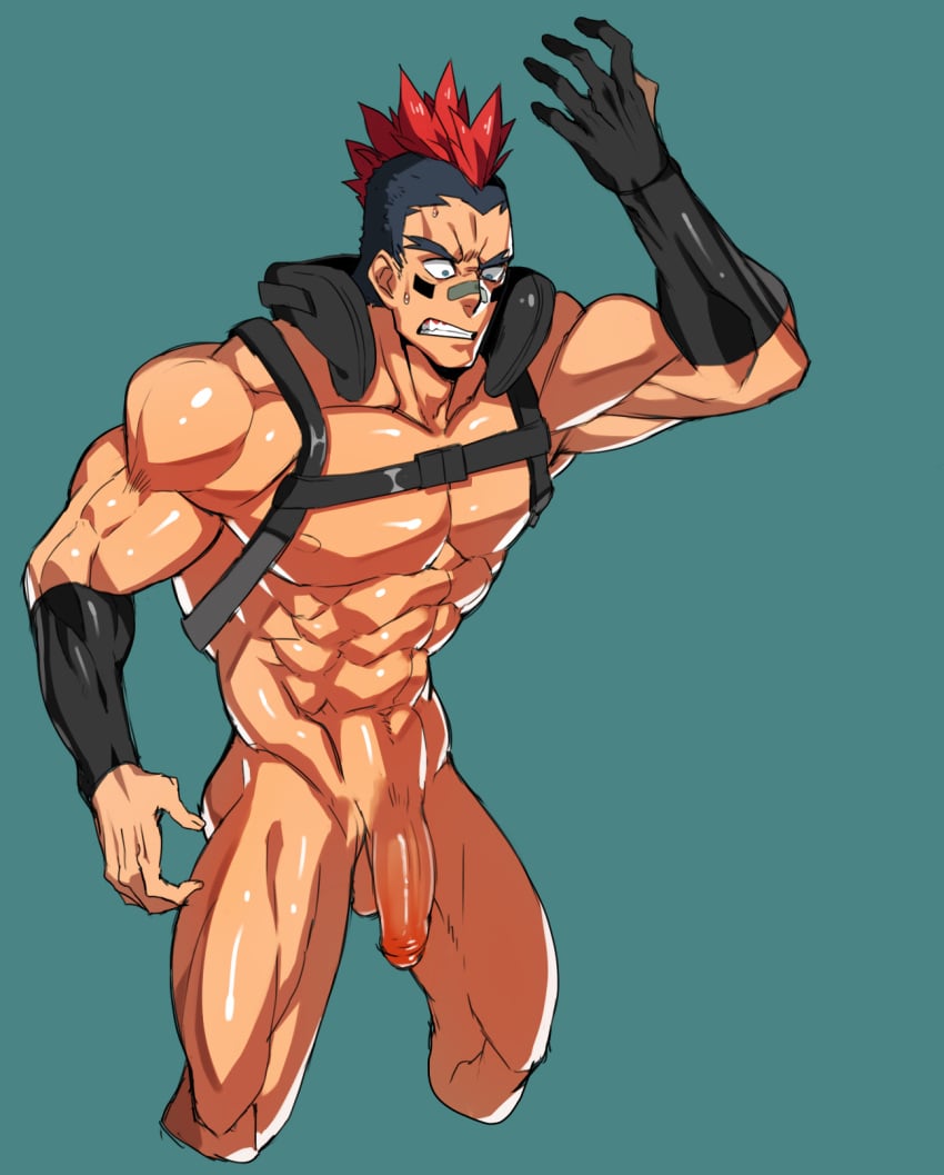 balls bara big_penis flaccid kill_la_kill kinagase_tsumugu male male_only muscles muscular na_insoo penis rennik solo solo_male