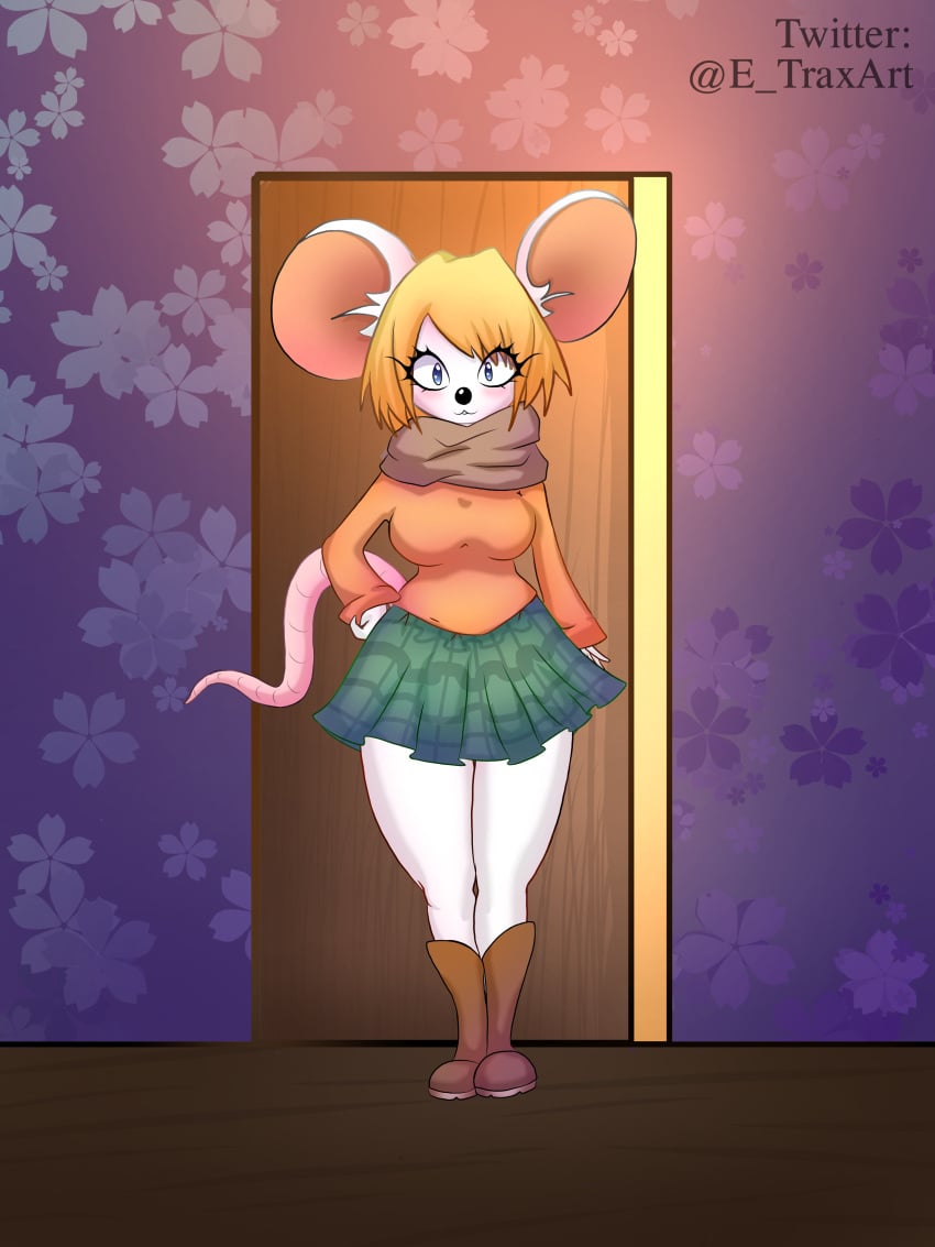 1girls anthro ashley_graham e-trax female fully_clothed furry looking_at_viewer moushley resident_evil tagme