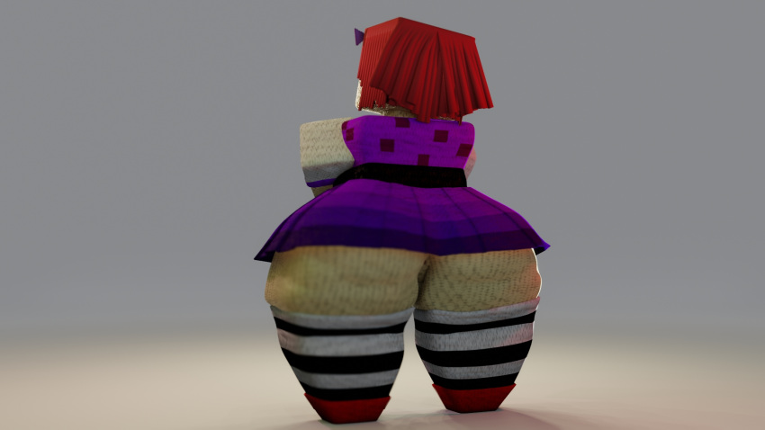 asshole big_ass big_thighs dress iris_mega12 mega12 minecraft short_skirt skirt skirt_lift