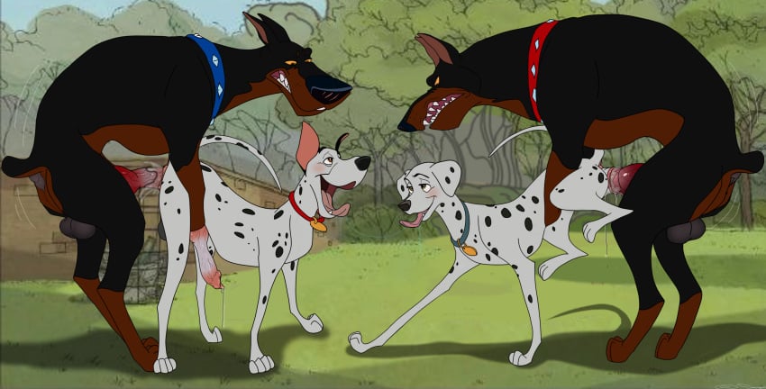 101_dalmatians absurd_res anal anal_sex animal_genitalia animal_penis animal_pussy anus balls blush bodily_fluids canid canine canine_genitalia canine_penis canine_pussy canis collar countershade_face countershade_neck countershade_torso countershading dalmatian desoto_(disney) disney dobermann domestic_dog erection female female_penetrated feral feral_on_feral feral_penetrated feral_penetrating feral_penetrating_feral floppy_ears genital_fluids genitals group hi_res holidaypup intraspecies knot male male/female male/male male_penetrated male_penetrating male_penetrating_female male_penetrating_male mammal oliver_and_company open_mouth open_smile parallel_sex paws penetration penile penile_penetration penis penis_in_ass penis_in_pussy perdita pinscher plant pongo precum pussy quadruped roscoe_(disney) sex shadow smile tail tongue tongue_out tree vaginal_penetration vaginal_penetration