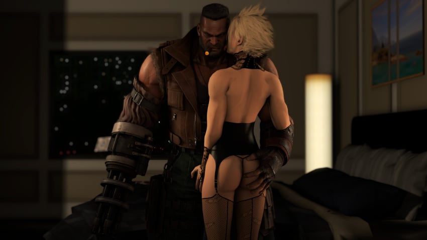 barret_wallace benthebbcuck cigar cloud_strife corruption femboy grabbing_ass grabbing_bulge hotel imminent_sex licking lingerie looking_at_viewer ugly_bastard