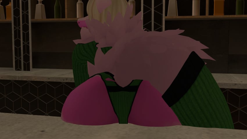 3d anthro anthro_only ass_on_table looking_back mamagen mommy mrhighvoice seductive tail vrchat