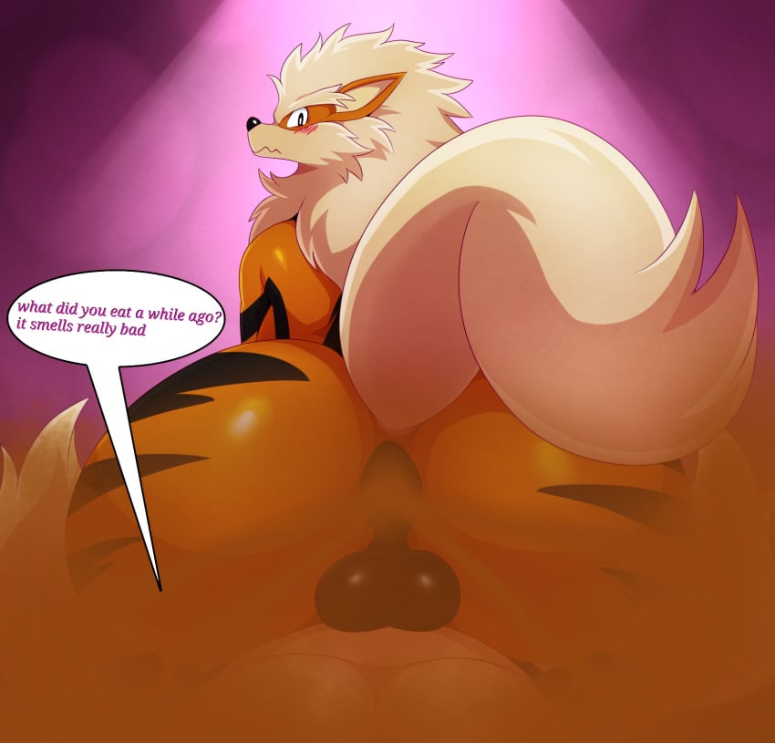 anus arcanine ass balls big_ass canine death_by_snoo_snoo edit fart fart_cloud fart_edit fart_fetish gay human looking_at_viewer male male/male pokemon pokephilia simple_background smelly smelly_ass sssonic2 text text_bubble zoophilia