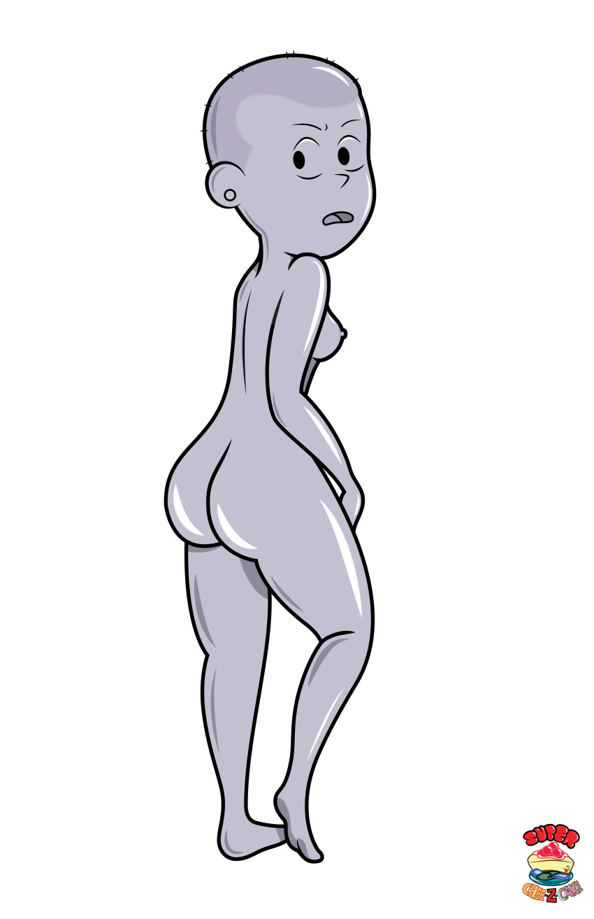 big_ass breasts cartoon_network female hbo_max infinity_train lake_(infinity_train) nude shaved_head shiny_skin supercheezcake_(artist) white_background