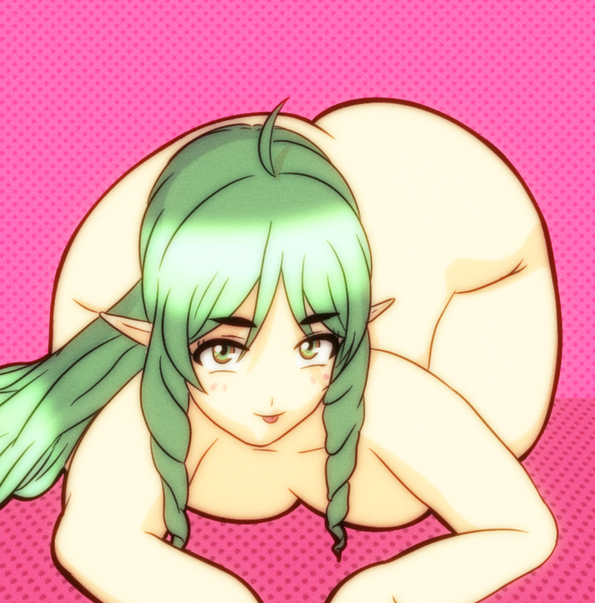 elf_ears large_ass mimi_(riley_moore) naked pointy_ears presenting thick_thighs tongue_out