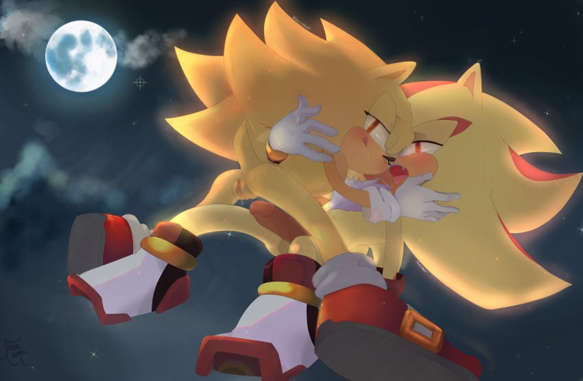 absurd_res andromorph anus ass balls cuntboy cuntboy/male duo futuregalaxea genitals hi_res intersex kissing penis pussy shadow_the_hedgehog sonadow sonic_(series) sonic_the_hedgehog sonic_the_hedgehog_(series) super_shadow super_sonic