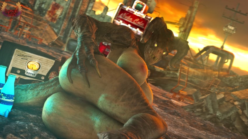 16:9 1girls 3d 3d_(artwork) 4k absurd_res anthro anthrofied ass bethesda_softworks big_ass big_breasts breasts deathclaw digital_media_(artwork) fallout female female_deathclaw female_only hand_on_ass hi_res holding horns looking_at_viewer loveslove lying monster mutant nightmare_waifu nude nuka-cola nuka-cola_quantum on_side outdoors outside pose post-apocalyptic pussy scalie sci-fi science_fiction scifi solo solo_female thick_thighs video_games wasteland wide_hips