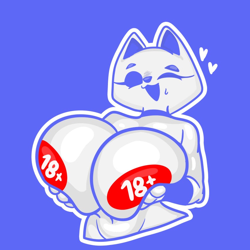 1female 1girls 2d 2d_(artwork) 2d_artwork anthro anthro_only big_breasts breasts breasts_bigger_than_head breasts_out bust_portrait busty busty_female clyde_(discord) color digital_drawing digital_drawing_(artwork) digital_media digital_media_(artwork) discord discord_(app) ears eyelashes female female_focus female_only furry_ears hearts hearts_around_head holding holding_breast holding_breasts huge_breasts large_breasts lewdlimon pasties pasties_with_text simple_background solid_color_background solo solo_female solo_focus squish squishing_breasts teasing teasing_viewer white_fur wink winking