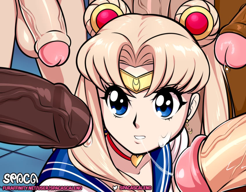 big_penis bishoujo_senshi_sailor_moon clothing cum dark-skinned_male dark_skin erection foreskin gangbang genital_fluids interracial meme penis sailor_moon sailor_moon_redraw_challenge sailor_senshi_uniform spaca uncensored uncircumcised uncut usagi_tsukino