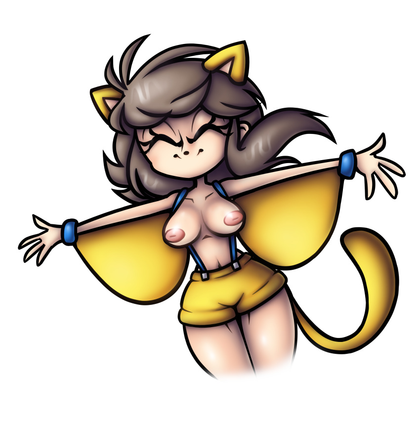 alpha_channel anthro breasts cosplay for_sticker_use inverted_nipples patreon png poppy_(radicalsoda) radicalsoda sticker_template topless transparent_background transparent_png