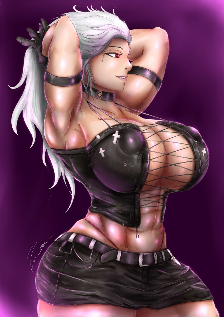 1girls abs armpits breasts cleavage dorohedoro erect_nipples female female_only huge_breasts muscles muscular muscular_female nipples noi_(dorohedoro) solo thebig-z thick_thighs wide_hips