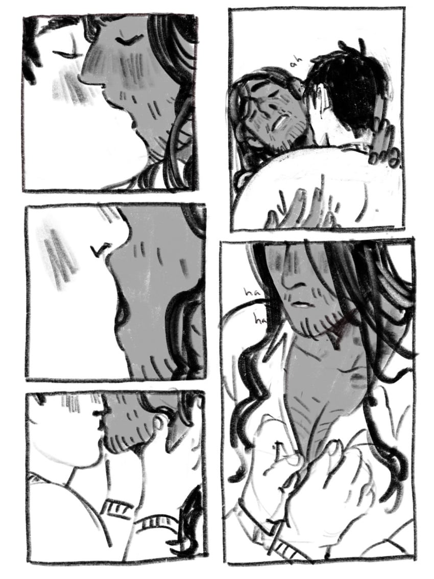 2boys comic facial_hair hickey jonmartin kiss_mark kissing magnuspod male_only multiple_males neck_kiss no_visible_genitalia tagme tatumsdrawing the_magnus_archives unbuttoned_shirt undressing yaoi