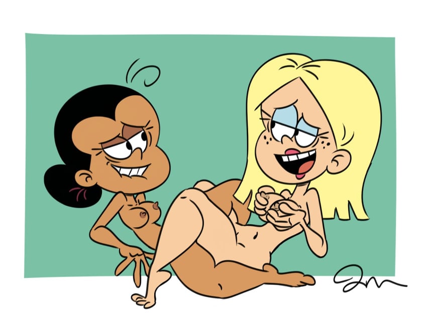 2girls 2milfs barefoot becca_chang biting_lip black_hair blonde_hair breasts commission dark-skinned_female dark_skin feet female female_only interracial jmdoodle jose-miranda josethewey latina light_skin maria_santiago milf mother multiple_females multiple_girls naked nickelodeon nipples nude open_mouth sex straight_hair tagme the_casagrandes the_loud_house tribadism yuri