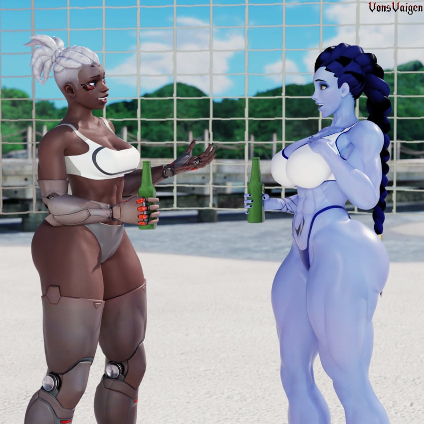 2girls 3d activision amelie_lacroix big_ass big_breasts big_thighs blizzard_entertainment blue-skinned_female blue_body blue_skin breasts bust busty chest curvaceous curves curvy curvy_figure dark-skinned_female dark_skin female hips hourglass_figure huge_ass huge_breasts large_ass large_breasts legs mature mature_female overwatch overwatch_2 purple-skinned_female purple_body purple_hair purple_skin slim_waist sojourn_(overwatch) thick thick_hips thick_legs thick_thighs thighs top_heavy vivian_chase voluptuous voluptuous_female vonsvaigen waist wide_hips wide_thighs widowmaker