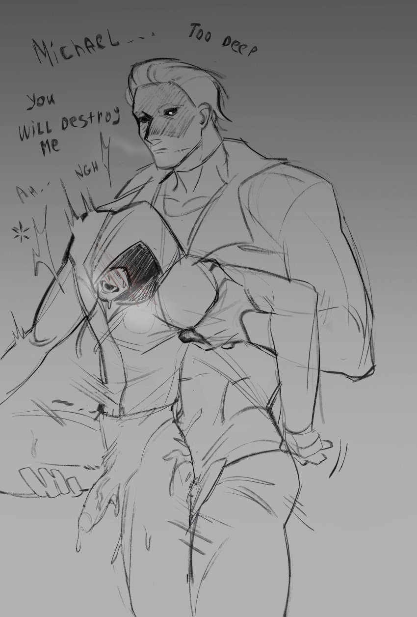 2boys anal anal_sex anal_sex big_dom_small_sub bottomless boy_on_boy boys crossover dbd dead_by_daylight deep_penetration doodle erect_while_penetrated frank_morrison gay gay_anal gay_domination gay_male gay_sex halloween_(series) maledom malesub mask masked masked_male michael_myers necrocto no_pants overstimulation rough_anal rough_sex size_difference the_legion yaoi