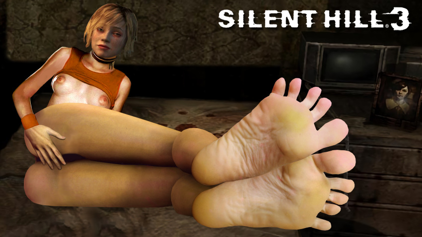 alessa_gillespie areolae bare_legs barefoot breasts dead_by_daylight feet female foot_fetish giantess heather_mason nipples pov_feet presenting_feet silent_hill silent_hill_3 soles toes wallpaper