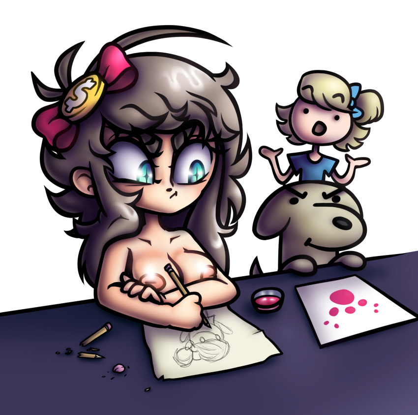 alpha_channel breasts drawing for_sticker_use inverted_nipples nude patreon png poppy_(radicalsoda) radicalsoda sticker_template transparent_background transparent_png youtube