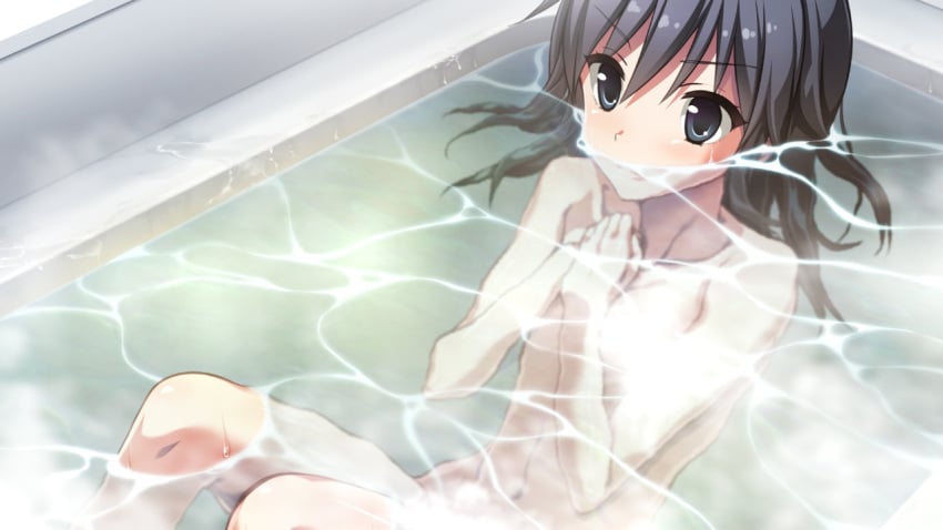 ayumi_shinozaki bathroom corpse_party female female female_only small_breasts solo wet