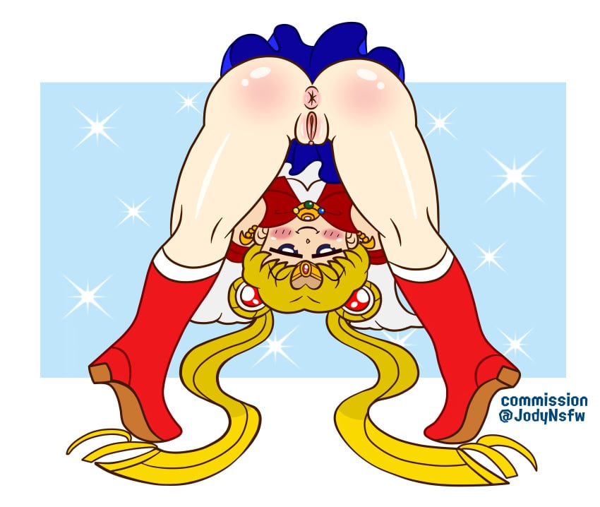 1girls 2020 absurd_res anus artist_name ass bending_over bishoujo_senshi_sailor_moon blonde_hair blush boots clothing female female_only hair handstand highres jodyinkfist knee_boots long_hair looking_at_viewer no_panties presenting presenting_hindquarters presenting_penis presenting_pussy pussy sailor_collar sailor_moon skirt smug solo solo_female solo_focus twitter_username uncensored upskirt usagi_tsukino vagina