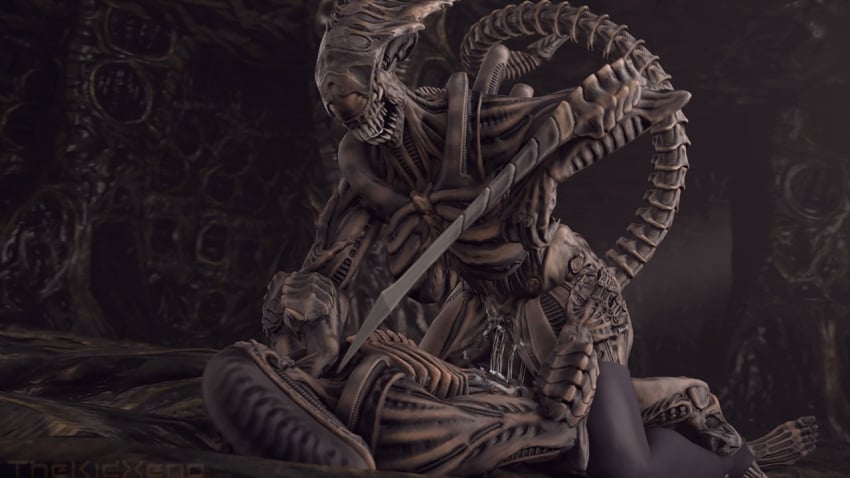 1boy 1girls 3d alien alien_(franchise) black_penis black_skin breasts cowgirl_position cum cum_in_pussy cum_inside domination excella eyeless female female_domination female_xenomorph femdom genital_fluids genitals hands_on_hips humanoid humanoid_on_humanoid male male/female male_xenomorph malesub penetration penis straight tail teeth thekidxeno vaginal_penetration xenomorph xeup36