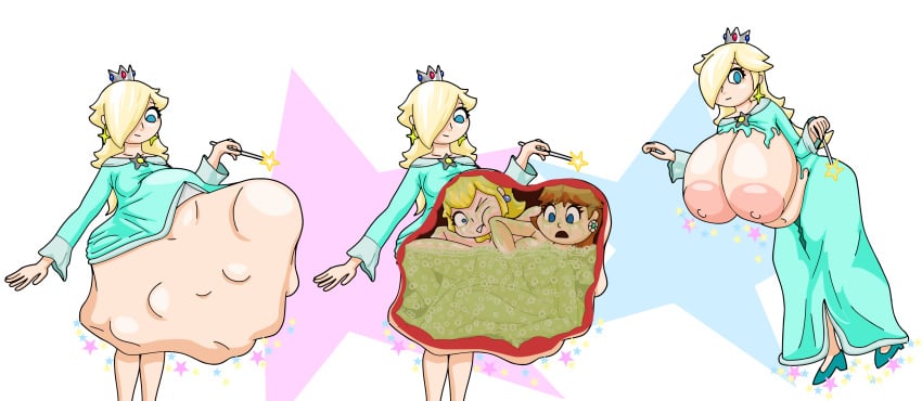 2020 3girls ass big_ass big_breasts blonde_hair blue_dress blue_eyes breast_expansion breasts breasts_out clothing cute devouring digestion dress female female_only forced full_body huge_ass huge_breasts maniacalfork mario_(series) multiple_girls nintendo nipples princess_daisy princess_peach princess_rosalina pussy red_clothing simple_background standing star stomach_bulge thighs tight_clothing tight_fit torn_clothes vore x-ray