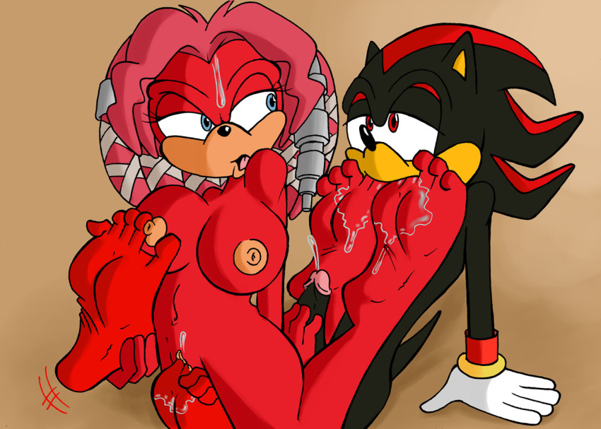 feet foot_fetish foot_lick lien-da saliva salmacisreptile shadow_the_hedgehog sonic_(series) toe_sucking