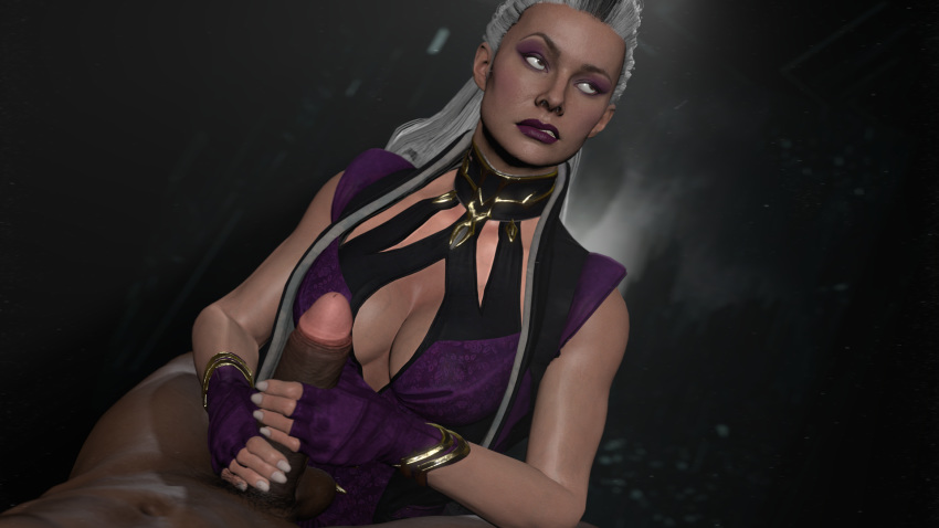 1boy 1girls 3d big_breasts big_penis black_skin chegsfm clothed_female clothed_female_nude_male dark-skinned_male dark_skin interracial milf mortal_kombat mortal_kombat_11 netherrealm_studios partial_male sindel source_filmmaker teasing voluptuous