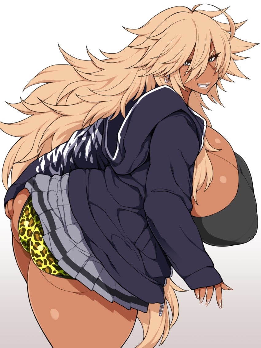 big_breasts blonde_hair female gyaru huge_breasts kuro_gyaru kurokagami_ryuuko otogi_tetsurou