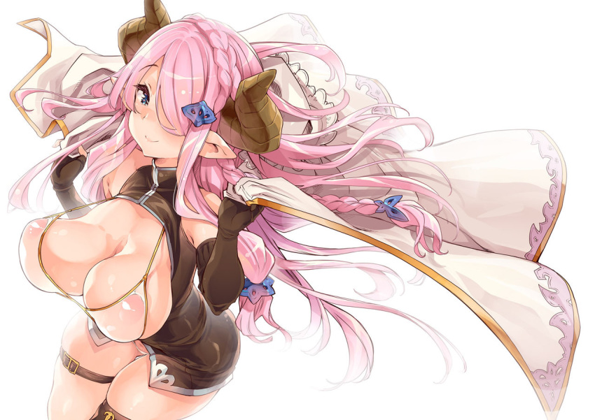 breasts clothed draph draph_race_(granblue_fantasy) female granblue_fantasy horns narmaya_(granblue_fantasy) solo thomasz