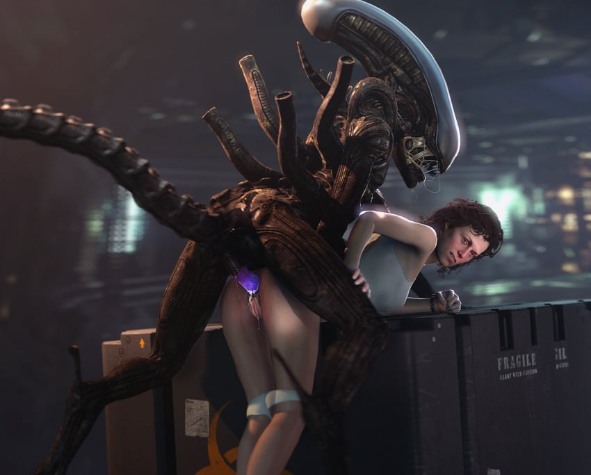 1boy 1girls 2020 3d 3d_(artwork) alien_(franchise) anal anal_penetration anal_sex ass bent_over bodily_fluids clothed clothing duo ellen_ripley female female_human femsub from_behind_position genital_fluids genitals glowing_penis hi_res human human_on_humanoid human_penetrated humanoid humanoid_penetrating humanoid_penetrating_human interspecies male male/female male_penetrating male_xenomorph maledom mammal nhornissa partially_clothed penetration penile_penetration penis pussy rape saliva sex size_difference source_filmmaker straight teeth xenomorph