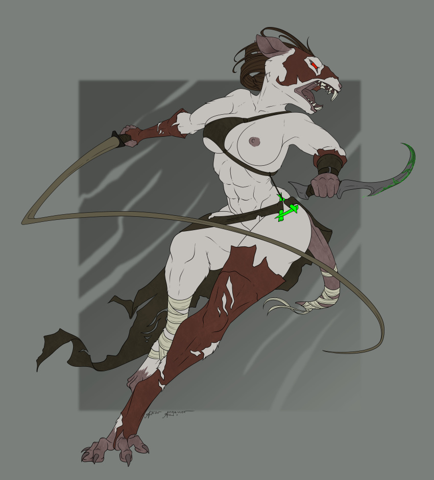 1girls abs absurd_res aggressive anthro ascar_angainor breasts dagger female female_only skaven skaven_mark solo solo_female tagme warhammer_(franchise) warhammer_fantasy whip