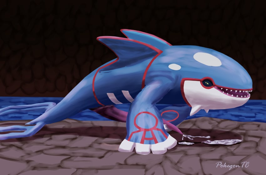 1boy 2020 absurd_res animal_genitalia animal_penis big_penis bodily_fluids cetacean_penis cum cum_on_ground cumshot detailed_background digital_media_(artwork) ejaculation erection exercise feral genital_fluids genital_slit hand_on_penis hi_res kyogre legendary_pokémon male male_only masturbation nintendo open_mouth orgasm penile_masturbation penis pokémon_(species) pokemon pokemon_rse slit solo t-ace_juice tentacle_penis text training underground video_games water watermark